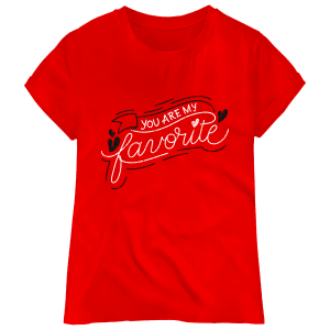 Custom printed Valentine’s Day shirts for couples with personalized designs and heartfelt messages.