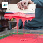 Screen printing screen exposure process in Brisbane print studio